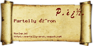 Partelly Áron névjegykártya